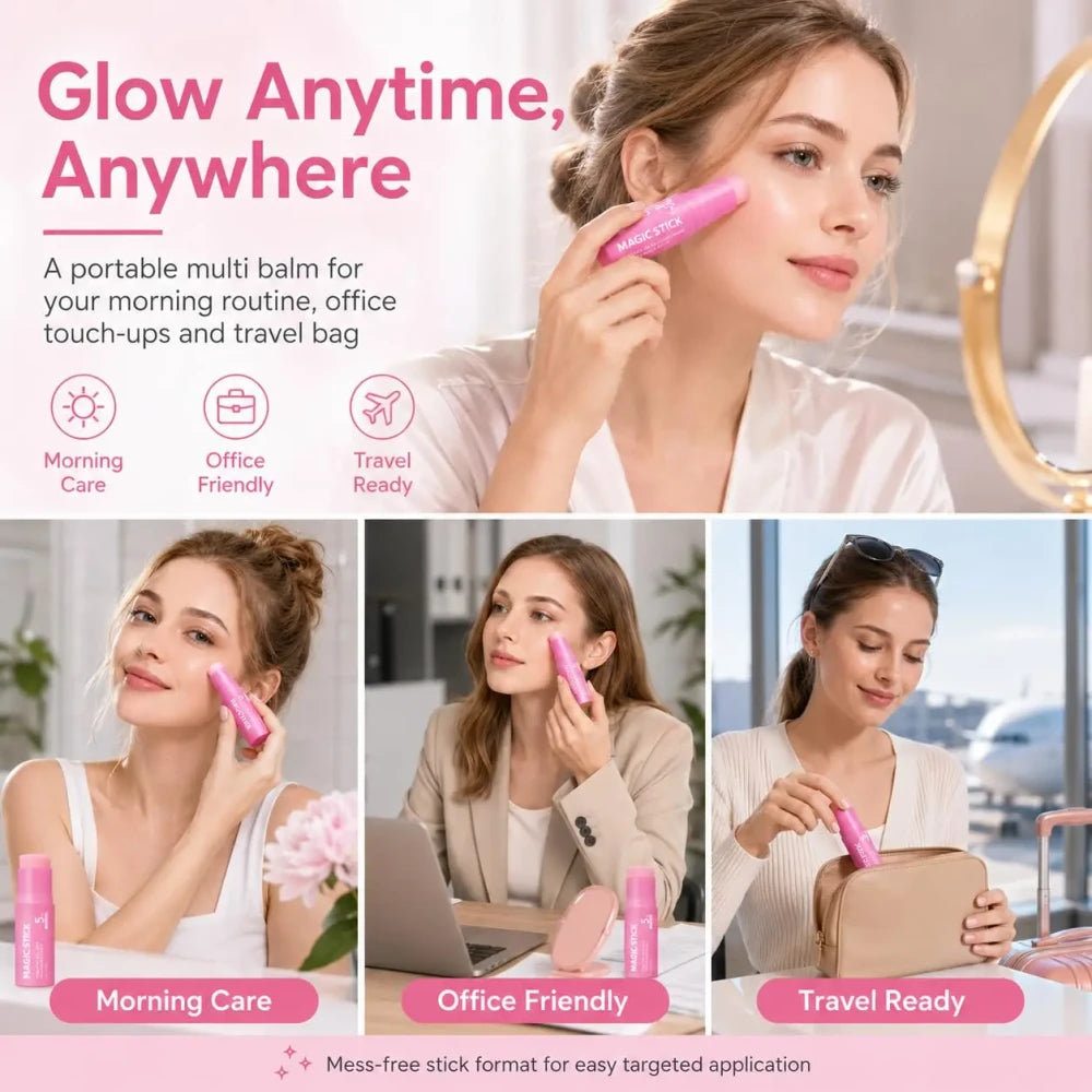 PDRN Pink Collagen Multi Balm Stick – Instant Radiance & Fine Line Smoother