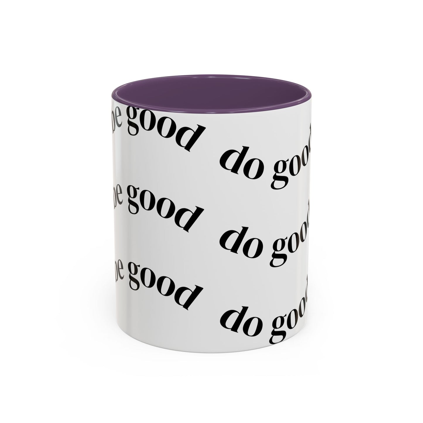 Do Good Pattern Accent Coffee Mug – Inspirational Black & White Ceramic Mug (11/15 oz)