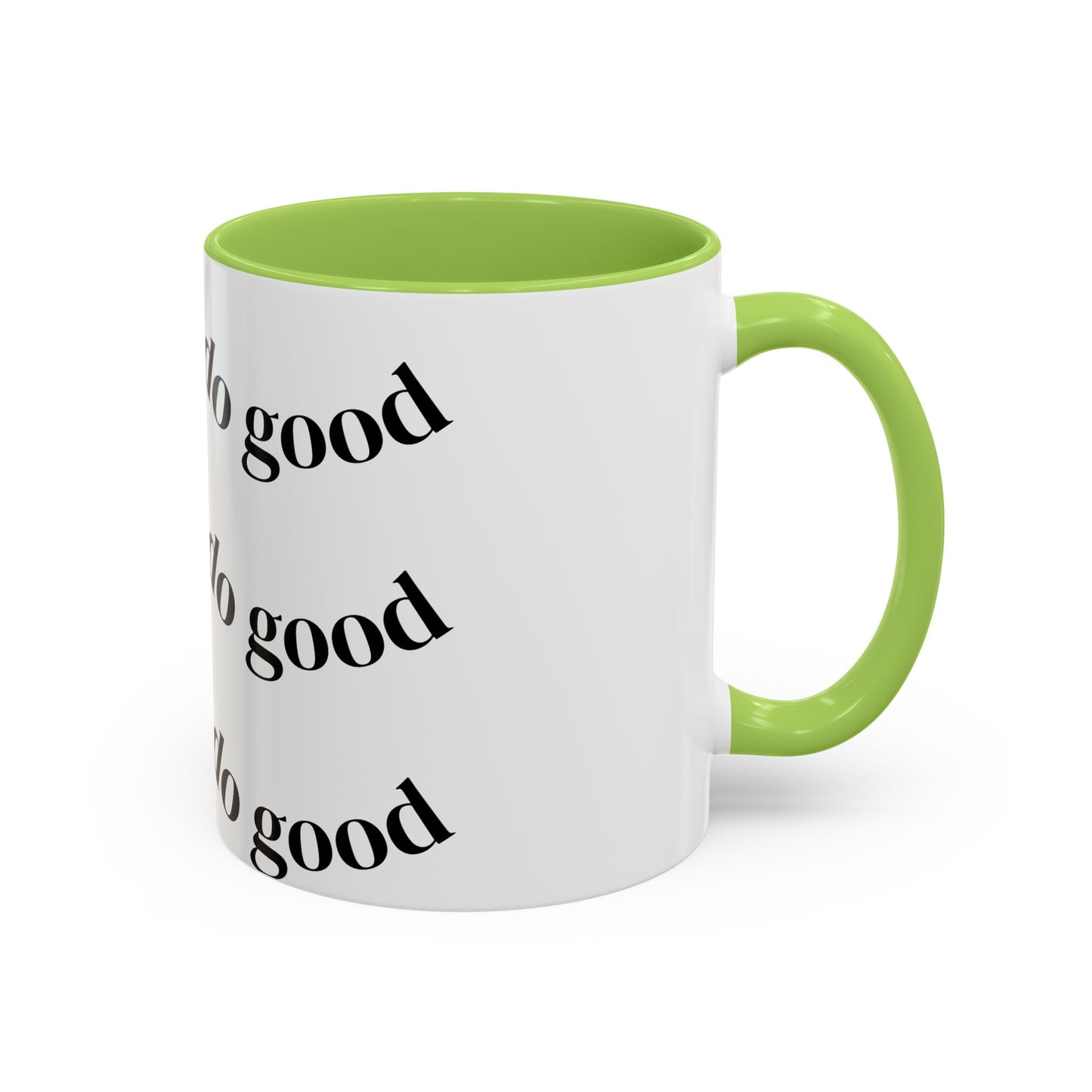 Do Good Pattern Accent Coffee Mug – Inspirational Black & White Ceramic Mug (11/15 oz)