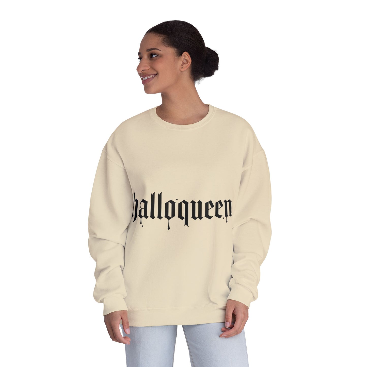 HalloQueen Gothic Crewneck Sweatshirt – Halloween Graphic Pullover