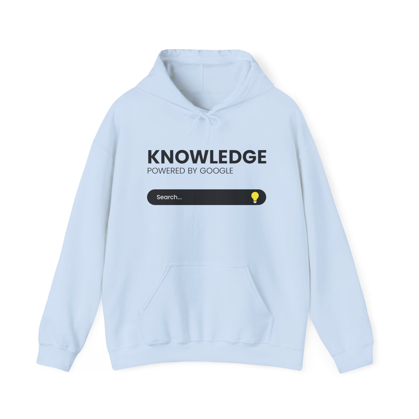 Knowledge "Powered by Google" Hoodie — Search Bar Graphic Pullover