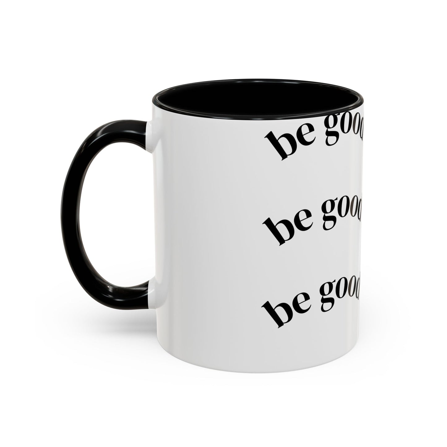 Do Good Pattern Accent Coffee Mug – Inspirational Black & White Ceramic Mug (11/15 oz)
