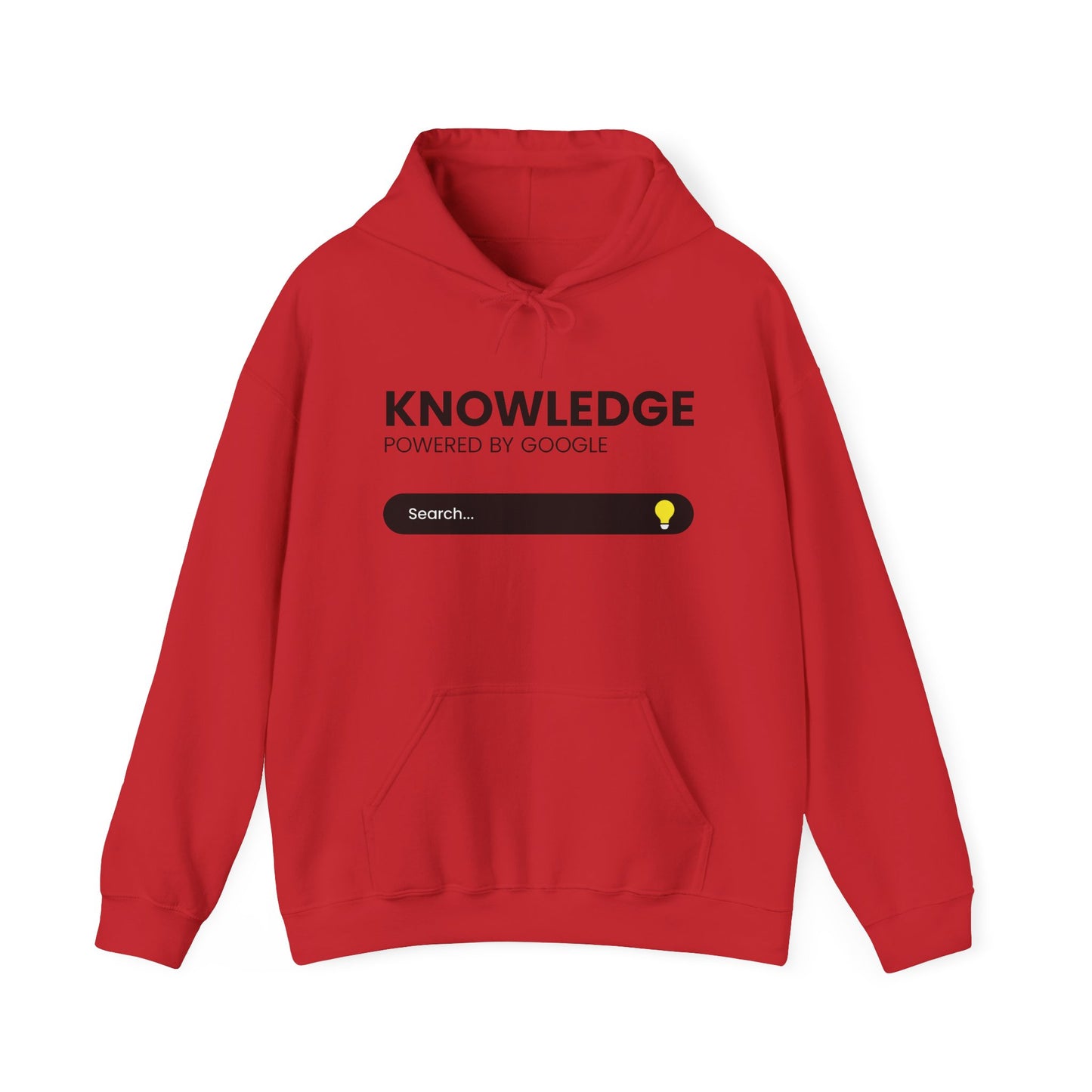 Knowledge "Powered by Google" Hoodie — Search Bar Graphic Pullover