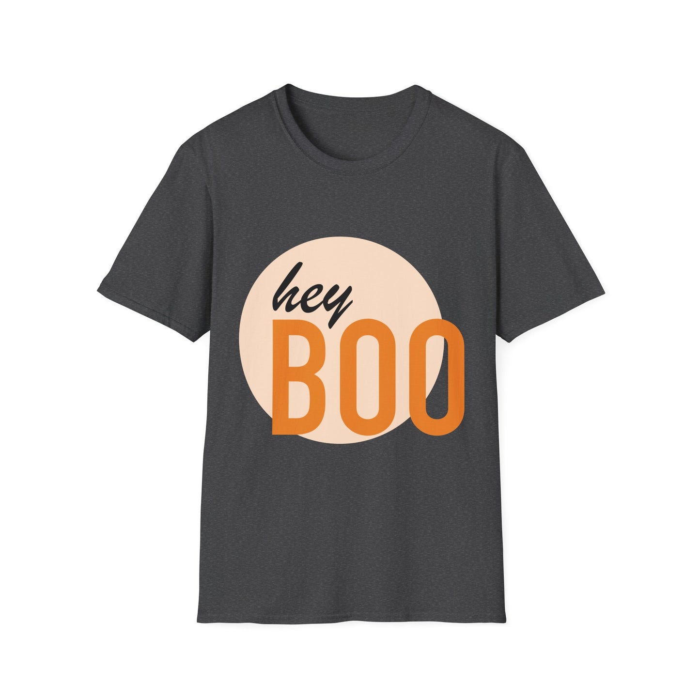 Hey Boo T-Shirt — Retro Peach Graphic Tee