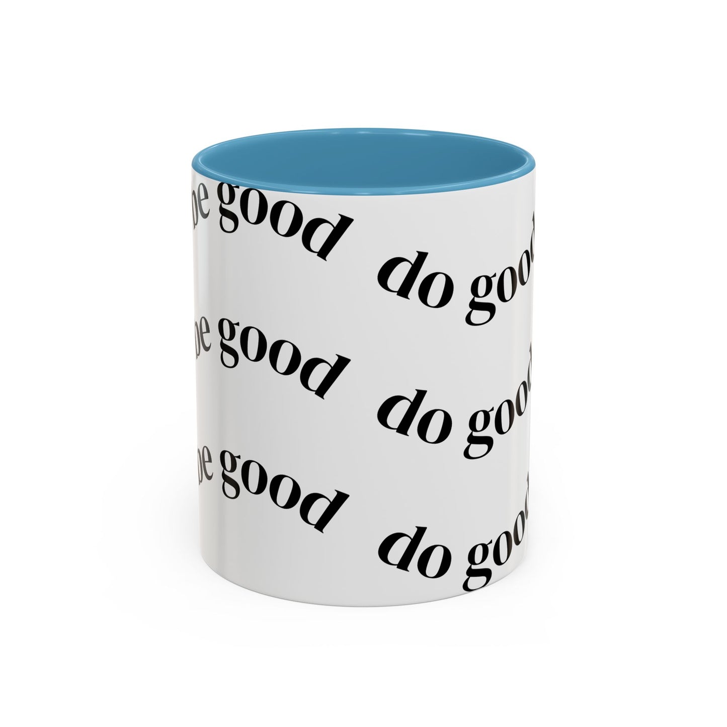 Do Good Pattern Accent Coffee Mug – Inspirational Black & White Ceramic Mug (11/15 oz)