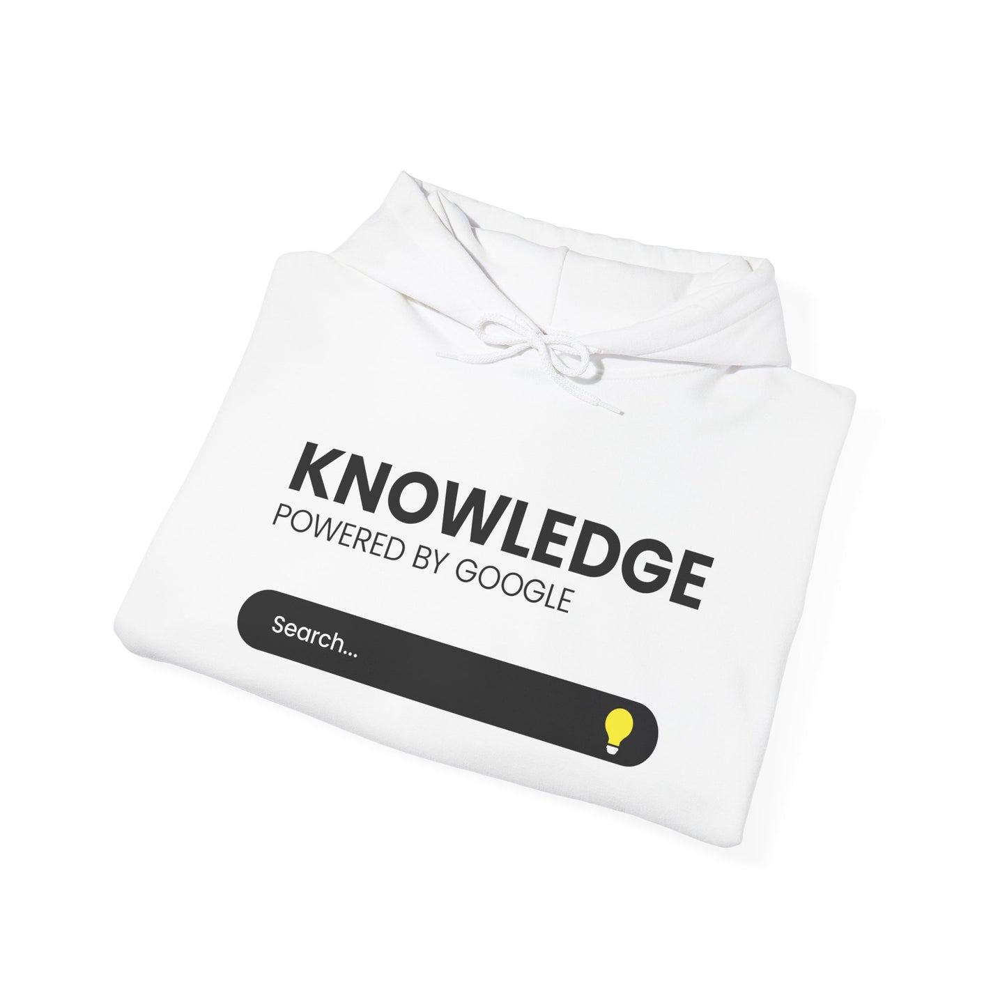Knowledge "Powered by Google" Hoodie — Search Bar Graphic Pullover
