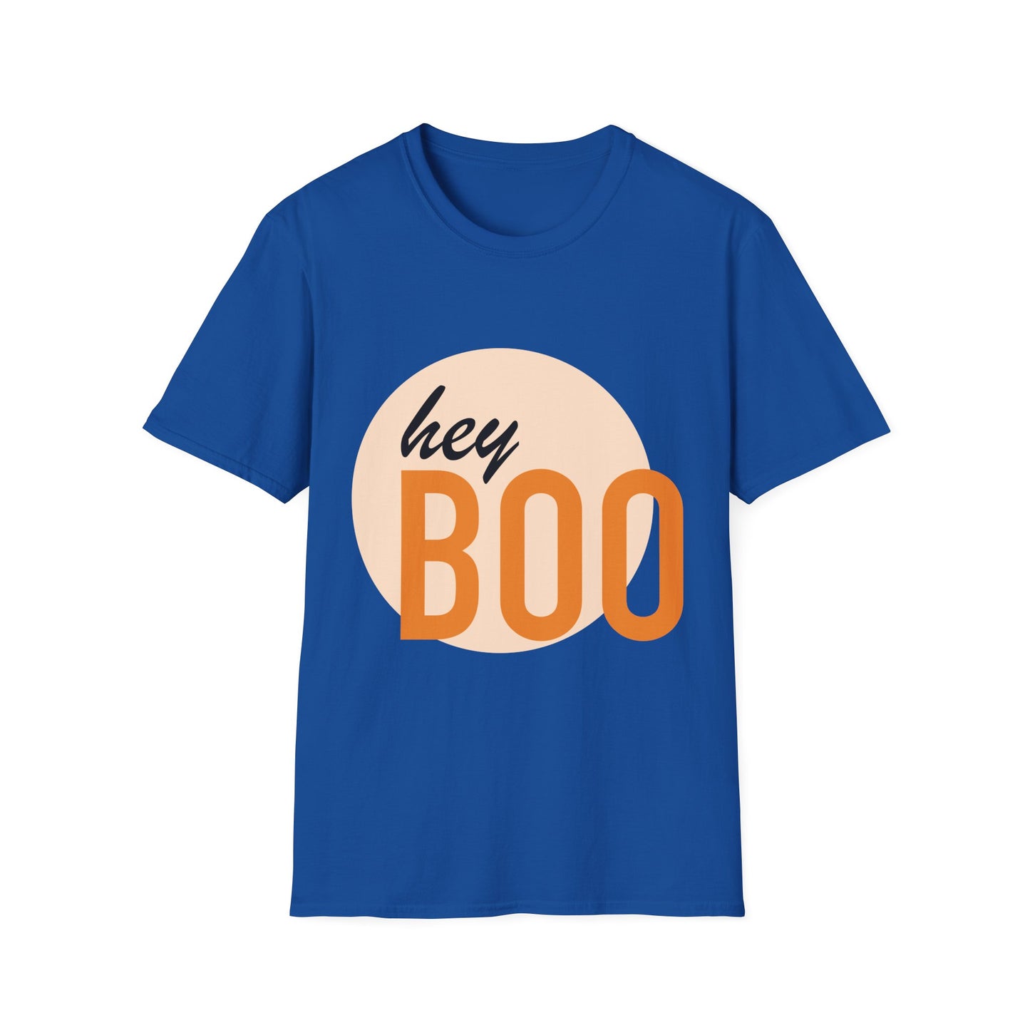 Hey Boo T-Shirt — Retro Peach Graphic Tee