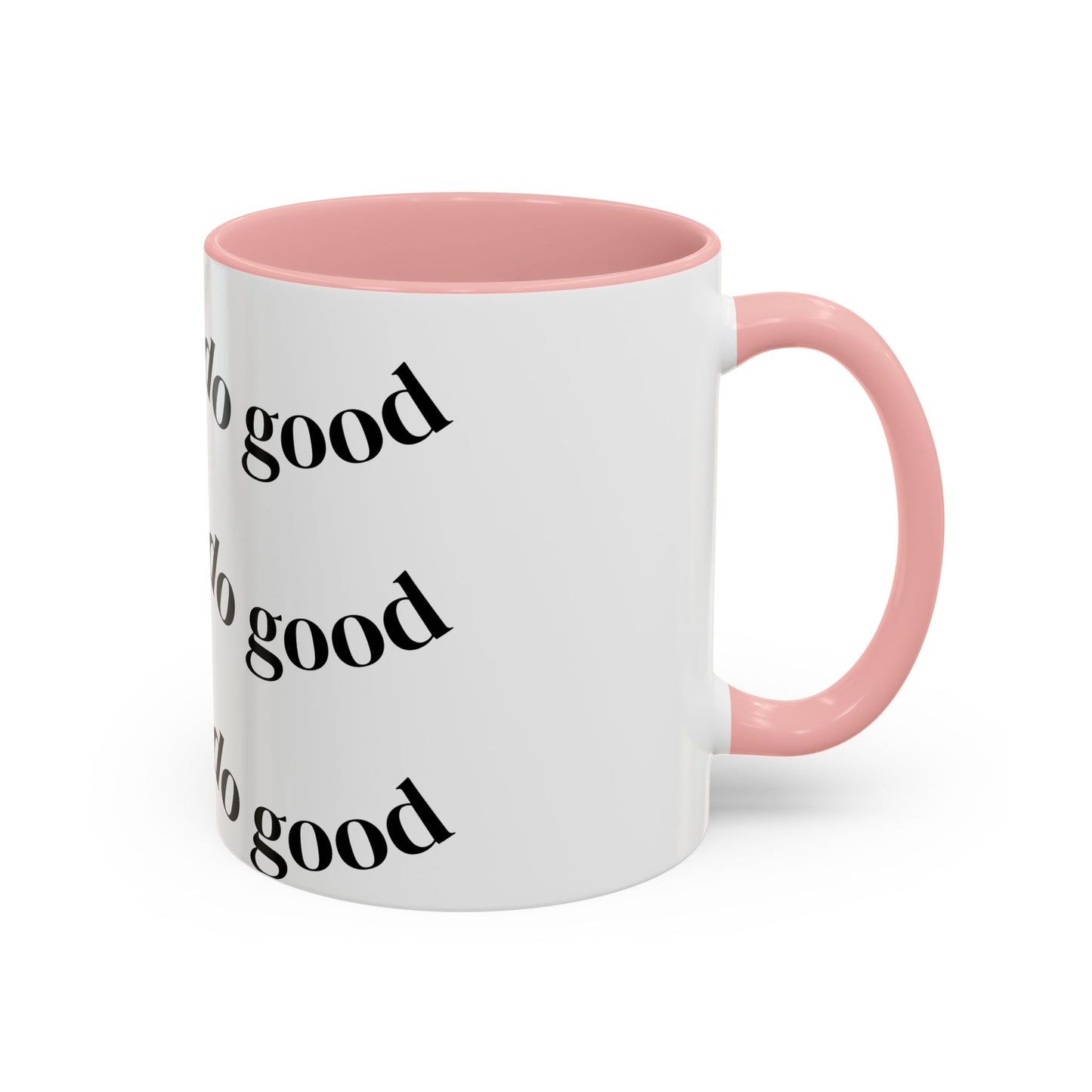 Do Good Pattern Accent Coffee Mug – Inspirational Black & White Ceramic Mug (11/15 oz)