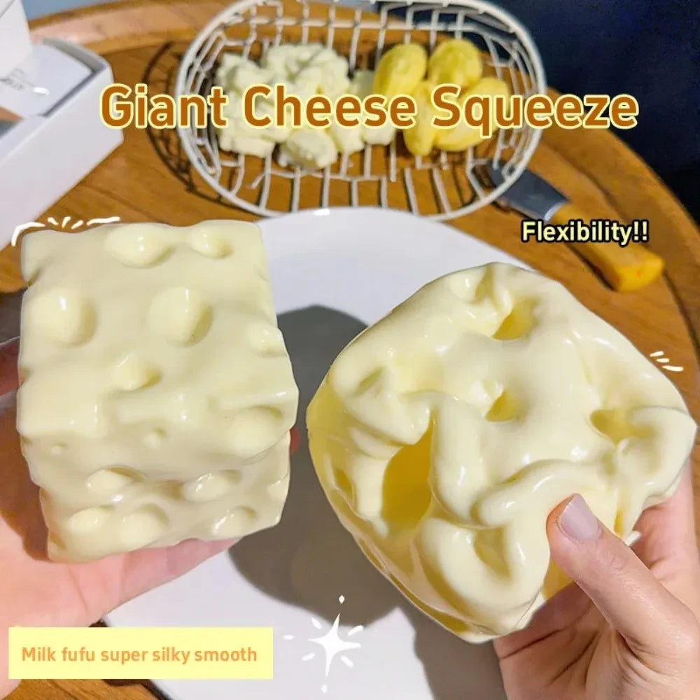 Cheese Cube Stress Ball – Fun Sensory Fidget Toy for Stress Relief