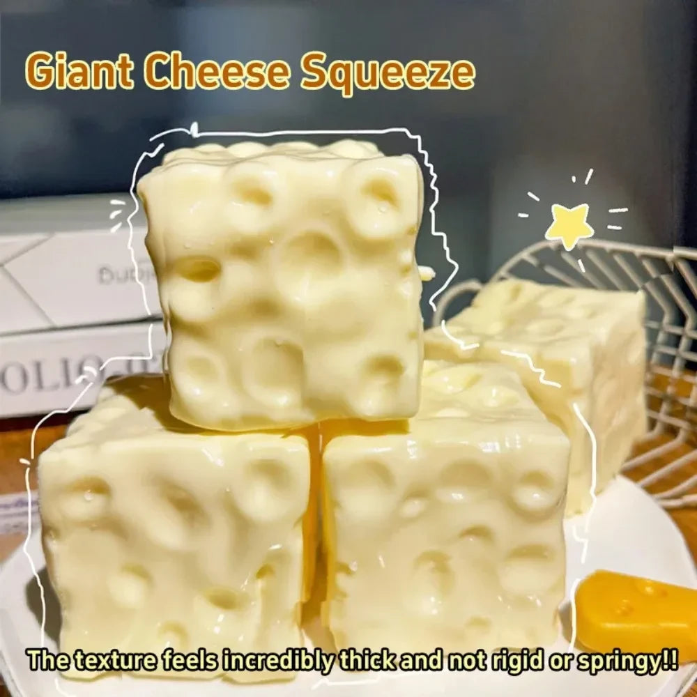 Cheese Cube Stress Ball – Fun Sensory Fidget Toy for Stress Relief