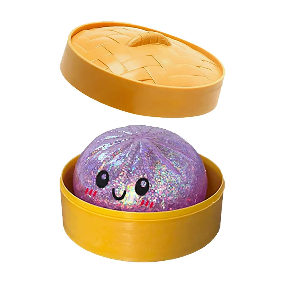 Glitter Dumpling Squishy Toy – Satisfying Sensory Fidget for Stress Relief