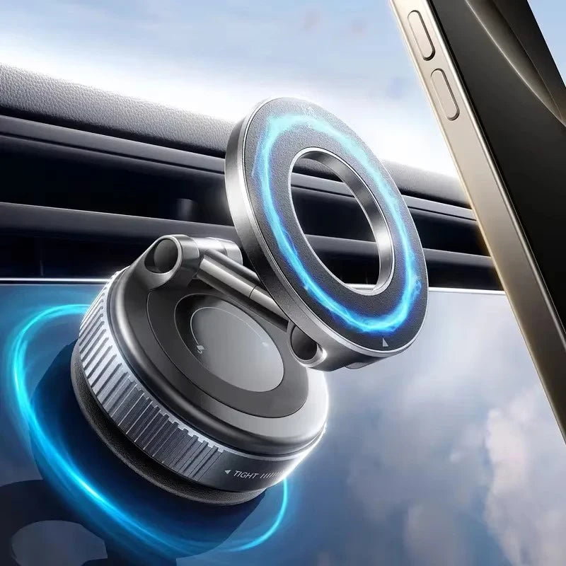 Magnetic Vacuum Car Phone Mount – Hands-Free Phone Holder for Car, Kitchen & Desk