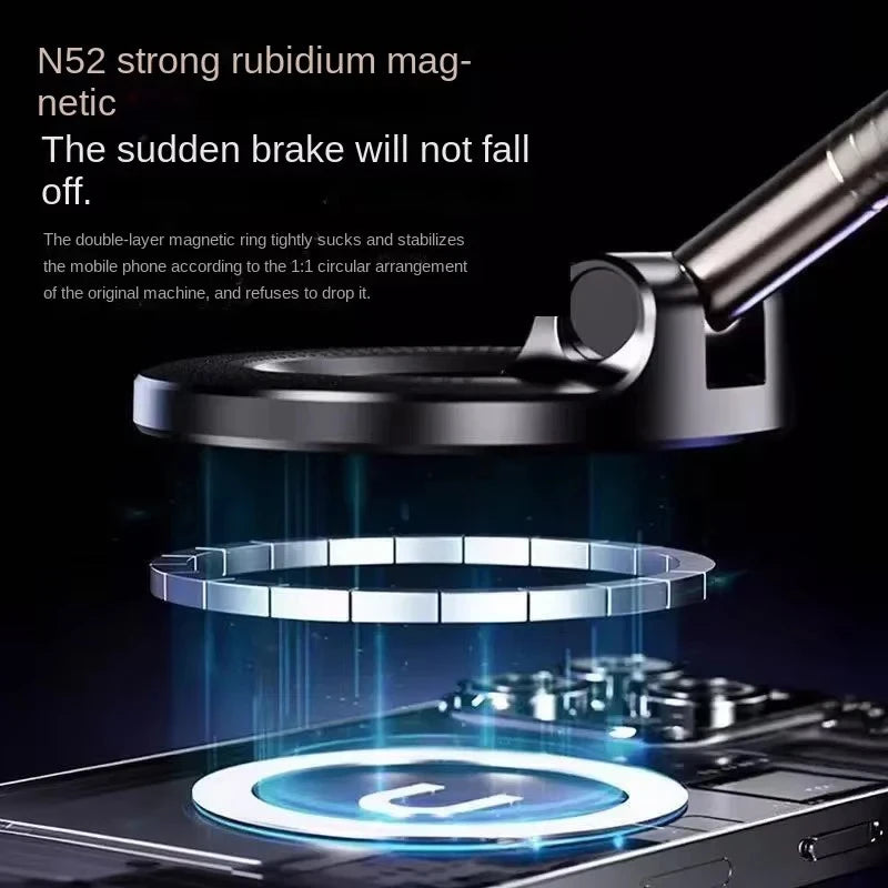 Magnetic Vacuum Car Phone Mount – Hands-Free Phone Holder for Car, Kitchen & Desk