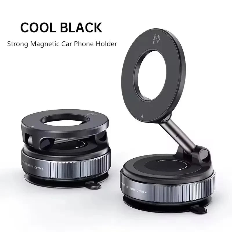 Magnetic Vacuum Car Phone Mount – Hands-Free Phone Holder for Car, Kitchen & Desk