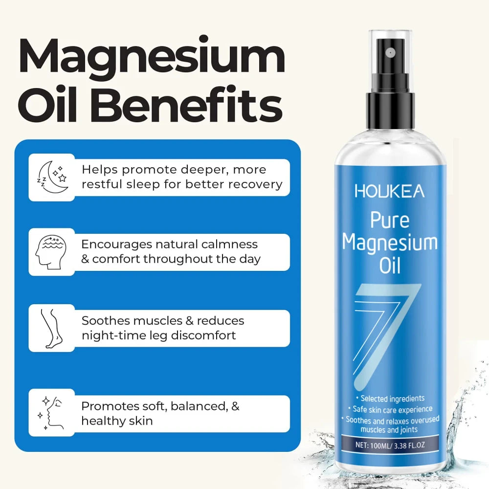 Pure Magnesium Oil Spray – Soothing Muscle Relief & Better Sleep