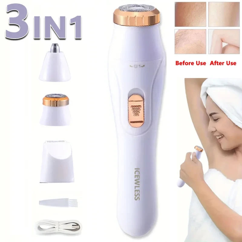 Waterproof Electric Body Hair Trimmer – Painless Grooming for Smooth Skin