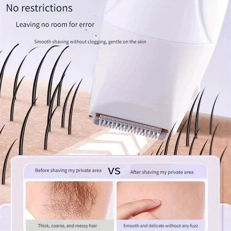 Waterproof Electric Body Hair Trimmer – Painless Grooming for Smooth Skin