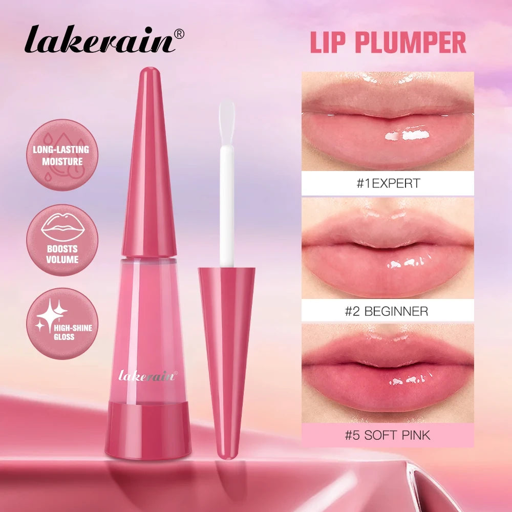 Lakerain Hydrating Lip Plumper – High-Shine Gloss & Voluminous Fuller Lips