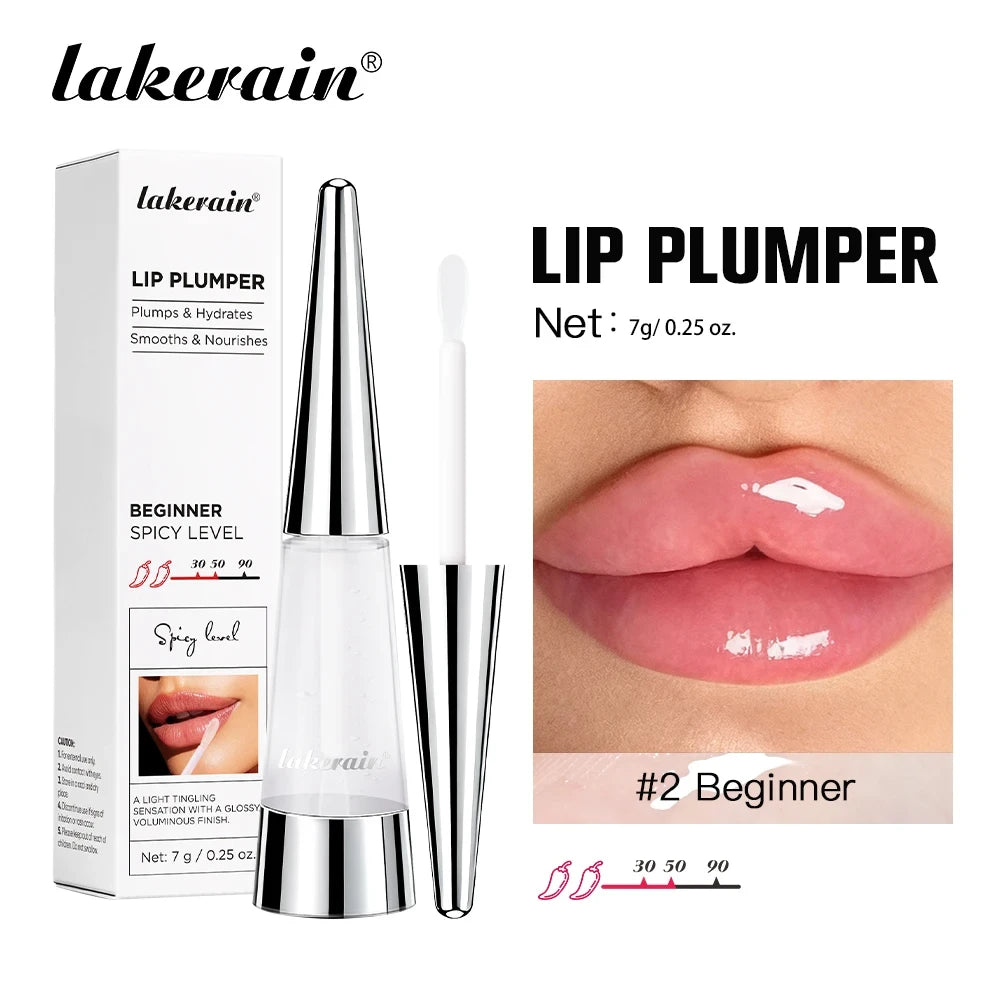 Lakerain Hydrating Lip Plumper – High-Shine Gloss & Voluminous Fuller Lips
