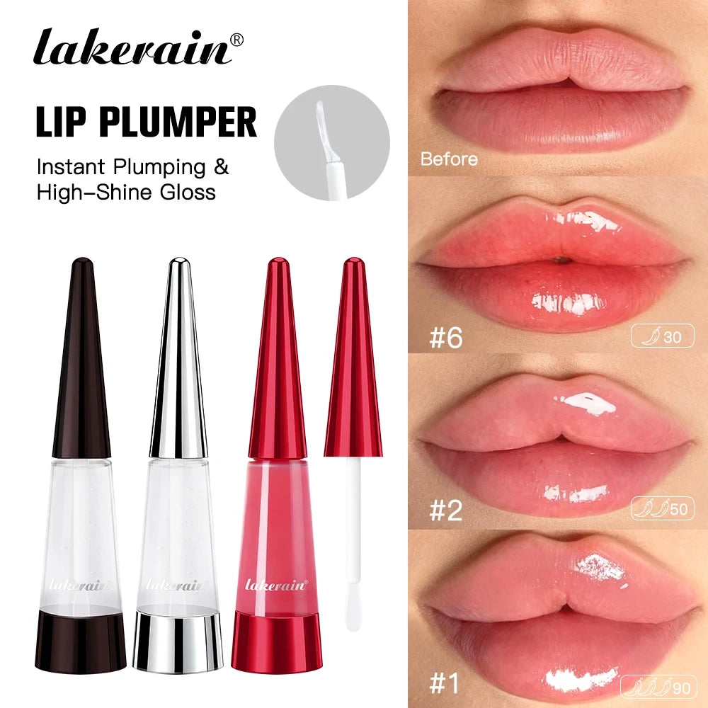 Lakerain Hydrating Lip Plumper – High-Shine Gloss & Voluminous Fuller Lips