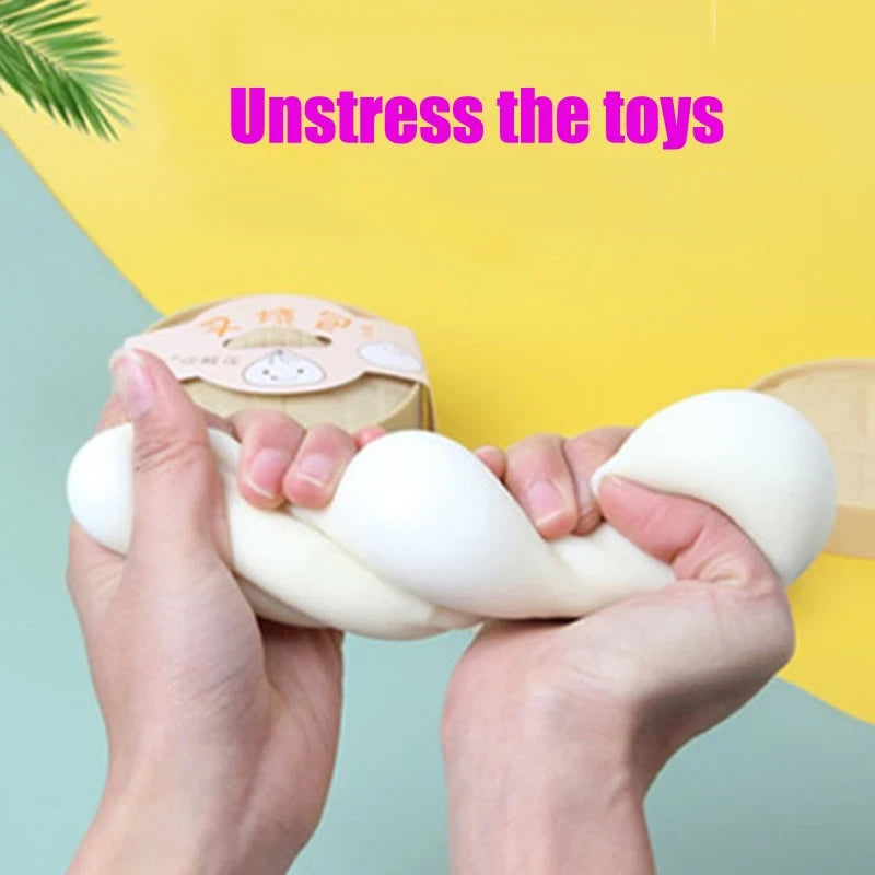 Dumpling Stress Relief Squishy Toy – Soft Sensory Fidget for Desk & On-the-Go