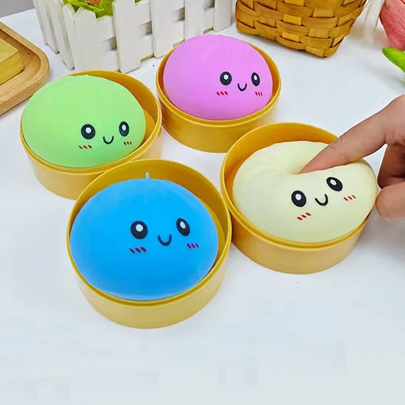 Dumpling Stress Relief Squishy Toy – Soft Sensory Fidget for Desk & On-the-Go