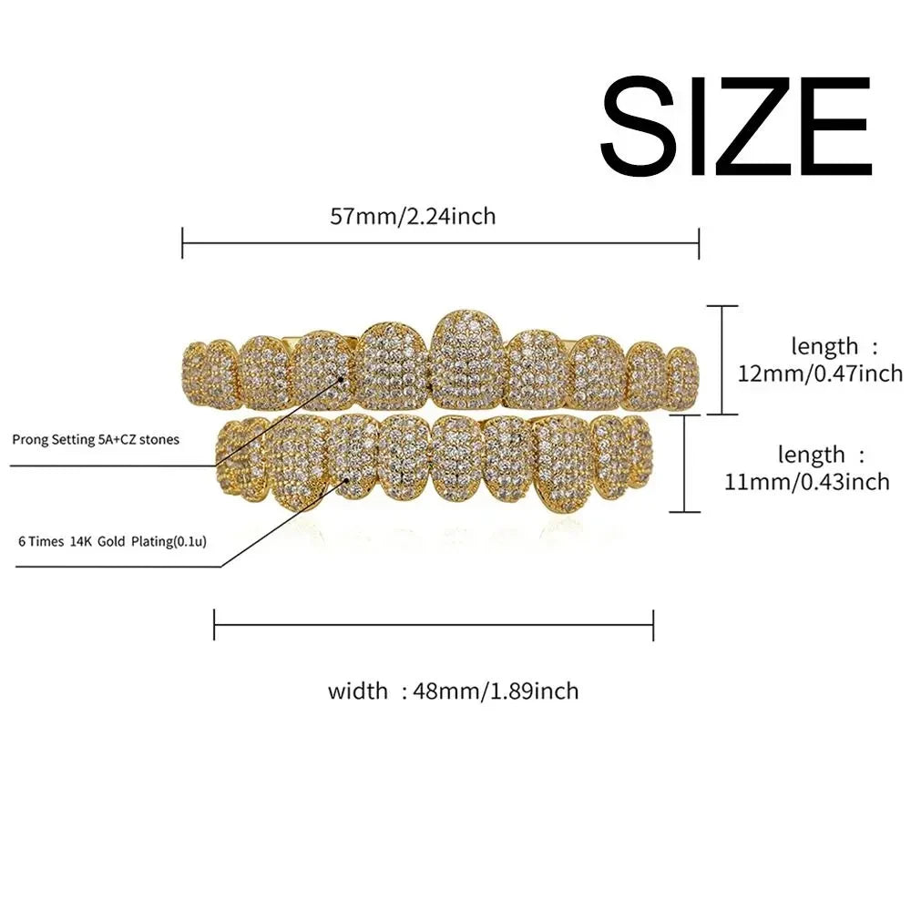 Sparkling Hip Hop Teeth Grillz Set