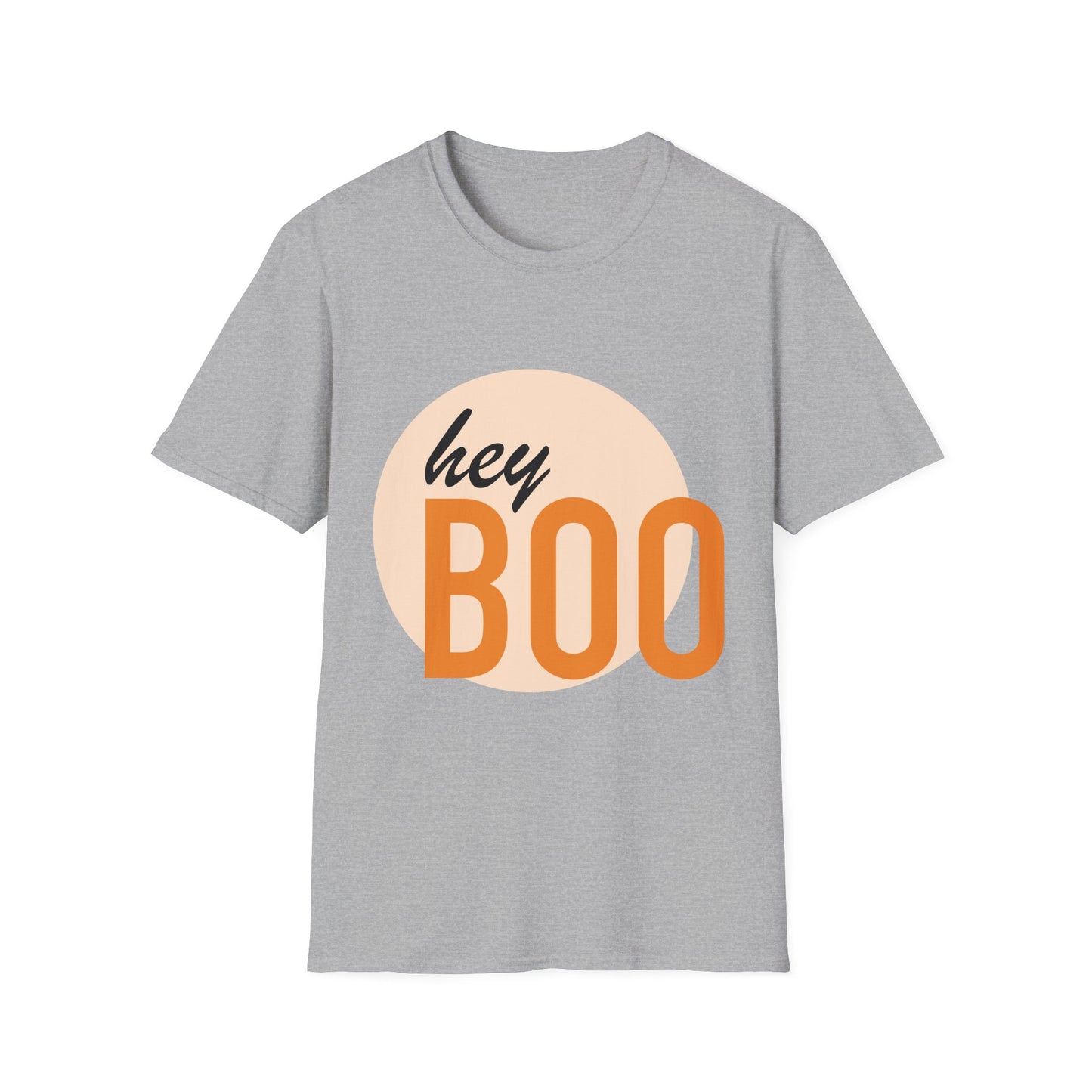 Hey Boo T-Shirt — Retro Peach Graphic Tee