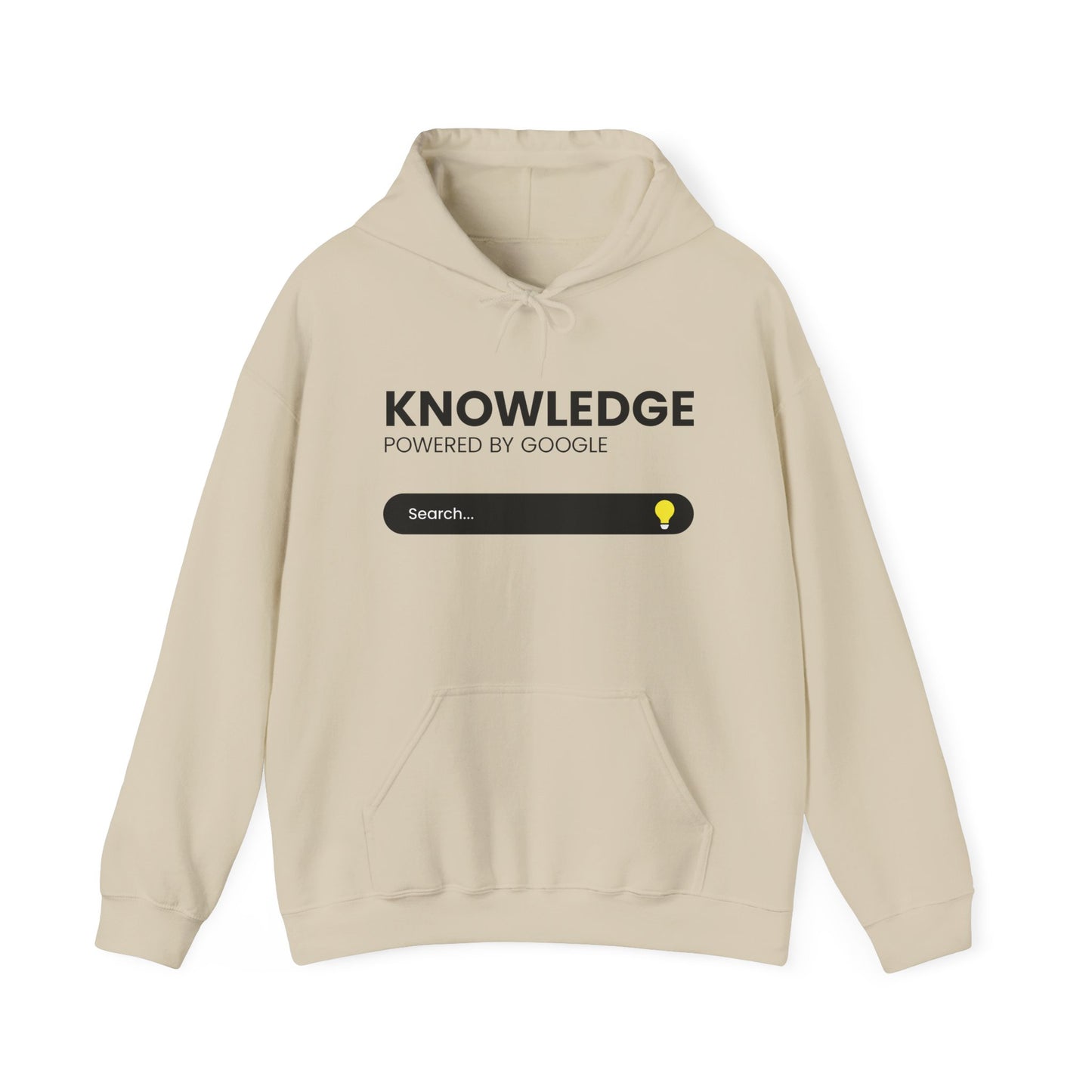 Knowledge "Powered by Google" Hoodie — Search Bar Graphic Pullover