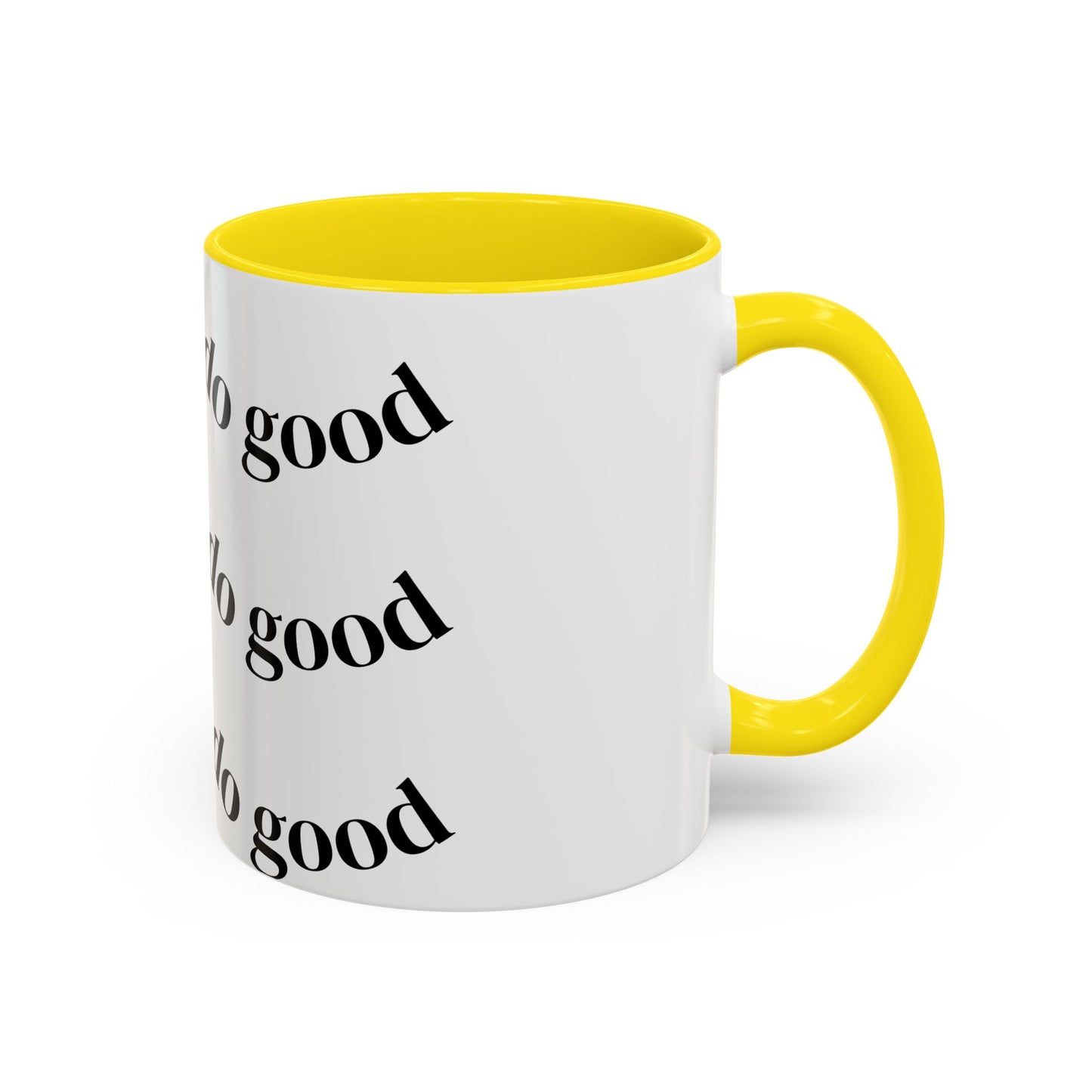 Do Good Pattern Accent Coffee Mug – Inspirational Black & White Ceramic Mug (11/15 oz)