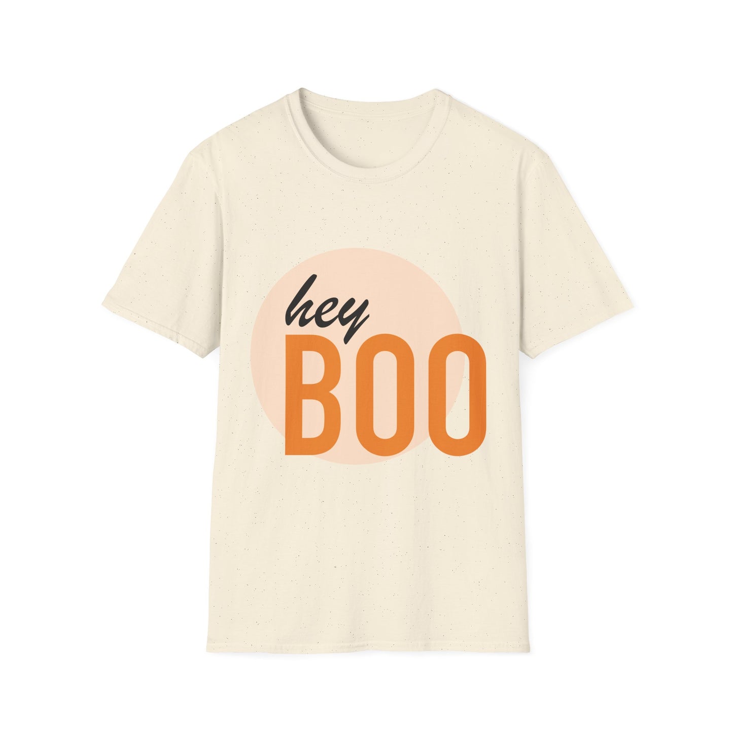 Hey Boo T-Shirt — Retro Peach Graphic Tee