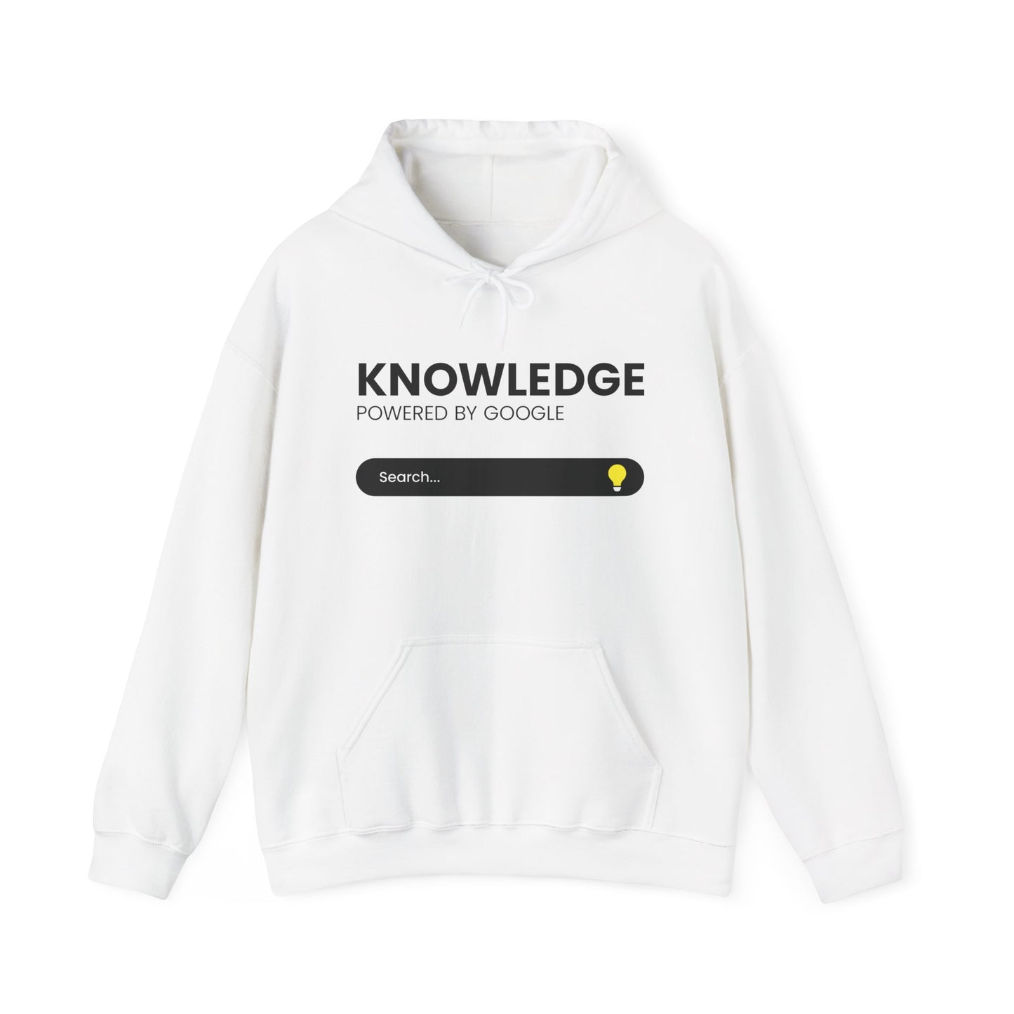 Knowledge "Powered by Google" Hoodie — Search Bar Graphic Pullover