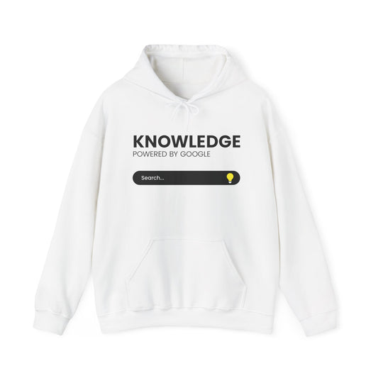 Knowledge "Powered by Google" Hoodie — Search Bar Graphic Pullover
