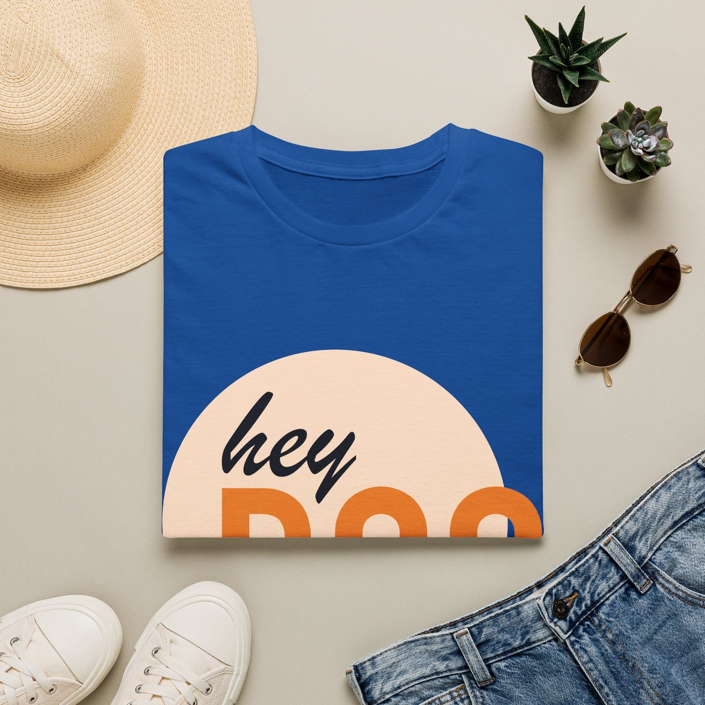 Hey Boo T-Shirt — Retro Peach Graphic Tee