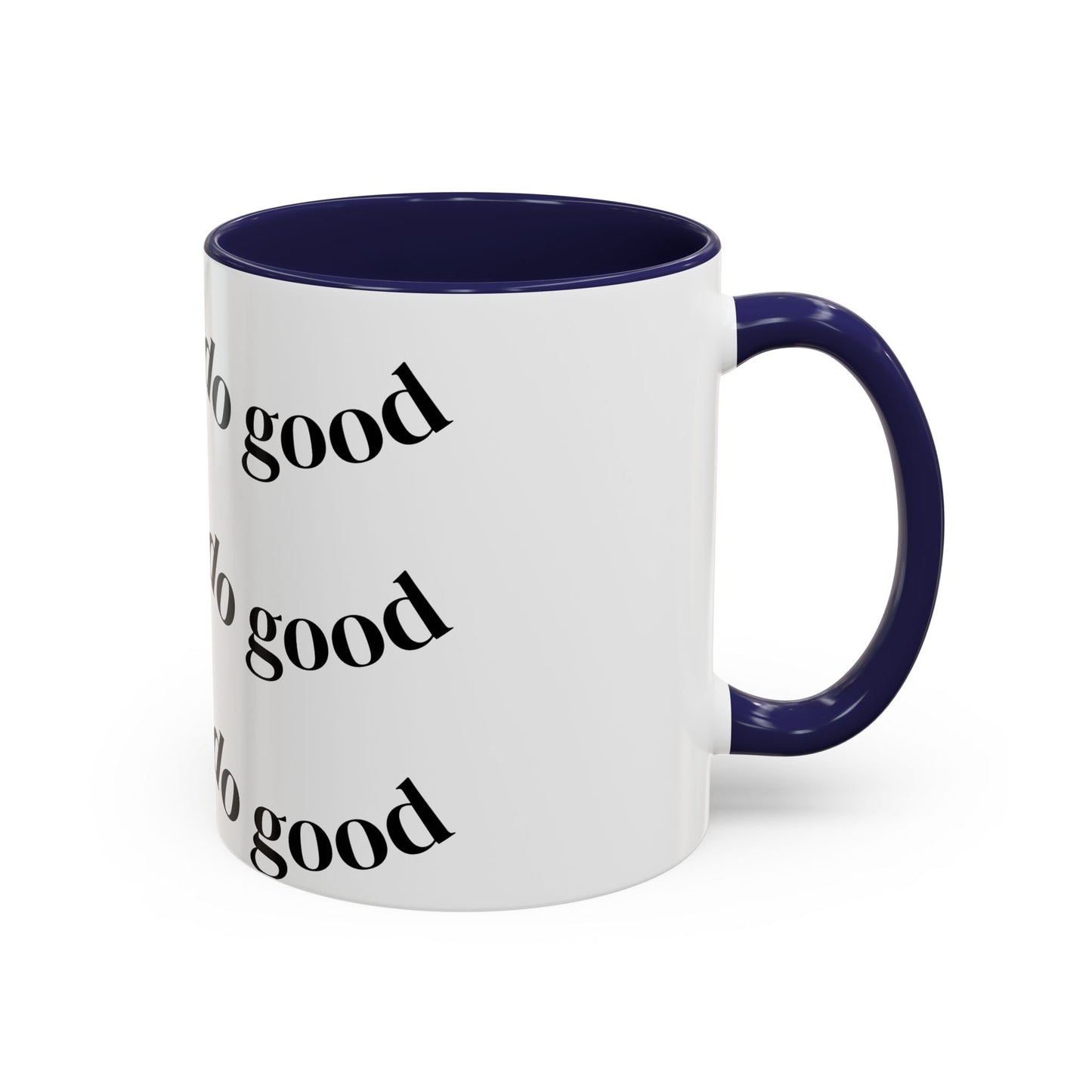 Do Good Pattern Accent Coffee Mug – Inspirational Black & White Ceramic Mug (11/15 oz)