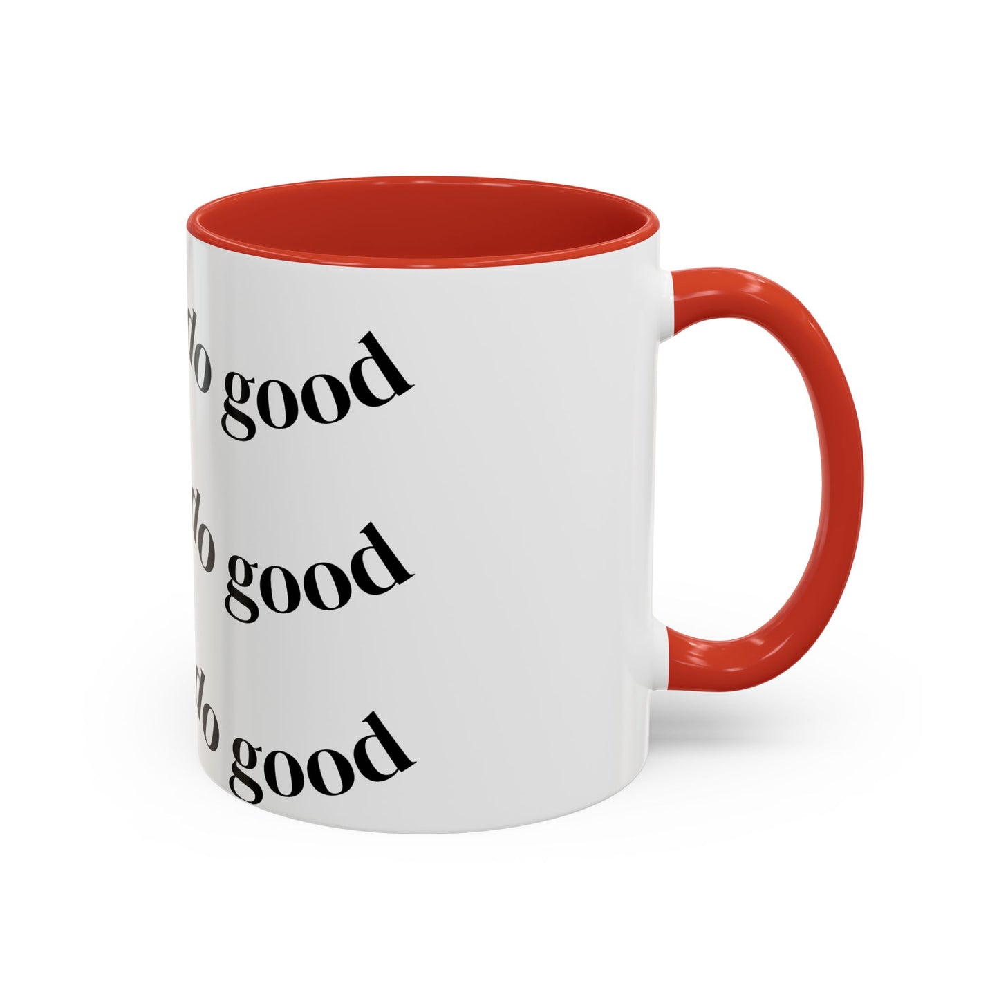 Do Good Pattern Accent Coffee Mug – Inspirational Black & White Ceramic Mug (11/15 oz)
