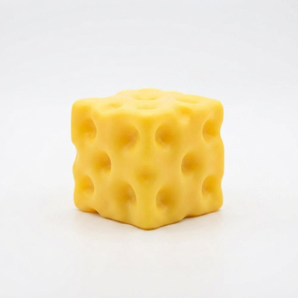 Cheese Cube Stress Ball – Fun Sensory Fidget Toy for Stress Relief