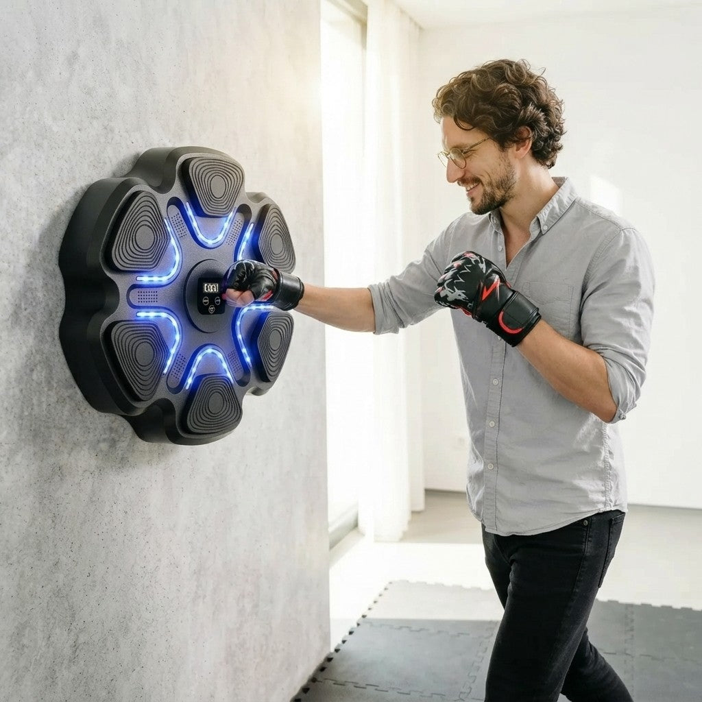 Music Boxing Machine – Bluetooth Smart Punching Pad for Home Fitness & Family Fun