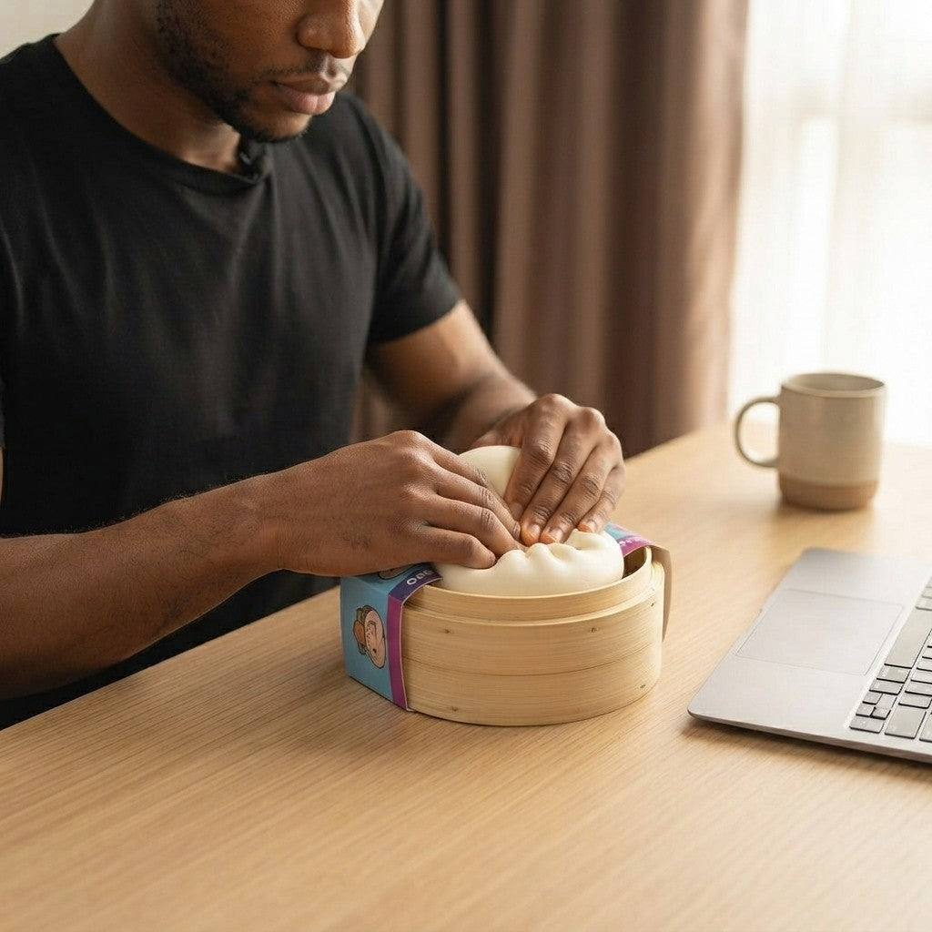 Dumpling Stress Relief Squishy Toy – Soft Sensory Fidget for Desk & On-the-Go