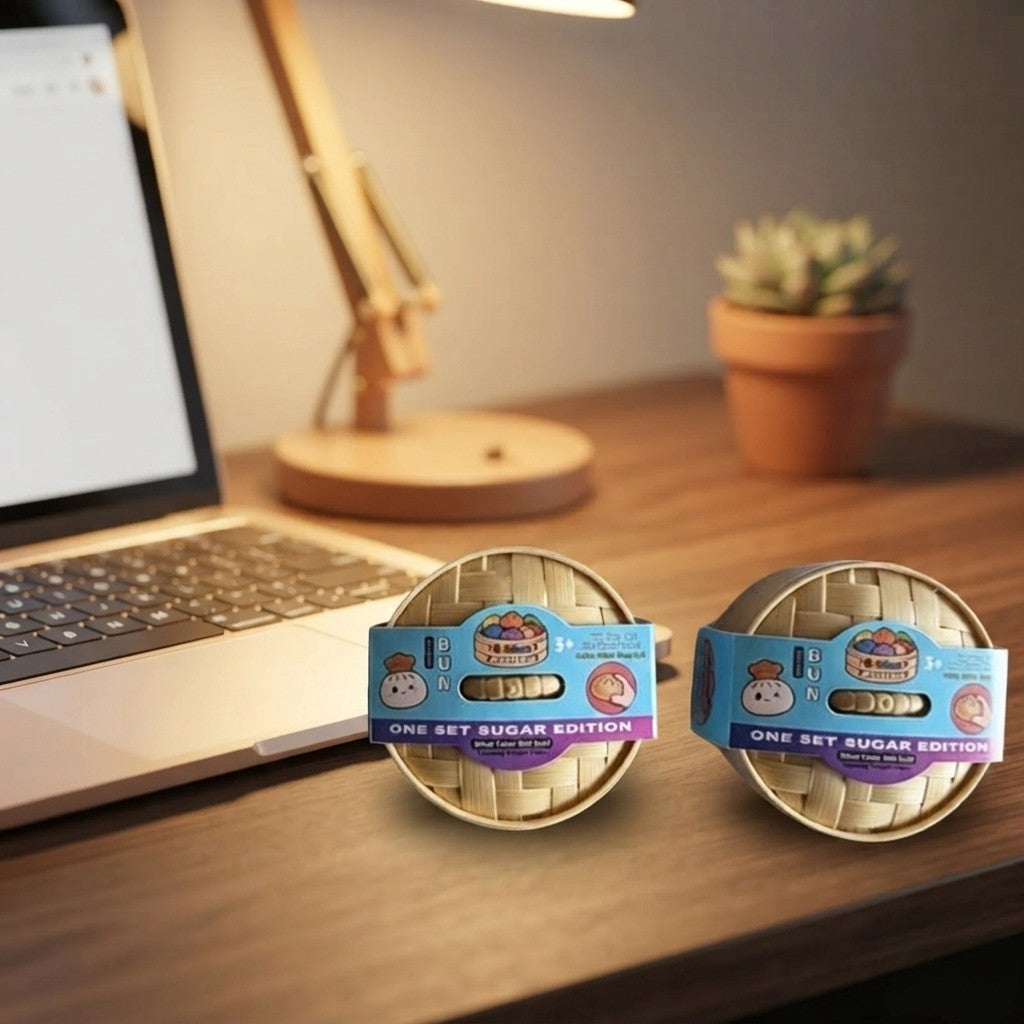 Dumpling Stress Relief Squishy Toy – Soft Sensory Fidget for Desk & On-the-Go